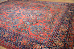 9.5x12 Vintage American Sarouk Carpet