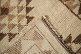 Corner view of the Kurd runner showing its flatweave back and shorn hand-knotted pile.