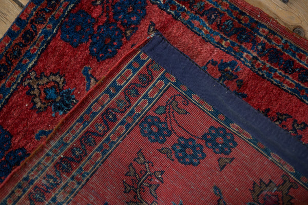 Antique Sampler German Sarouk Square Rug Mat // ONH Item: 12651, Image 7