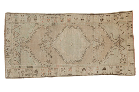 Vintage Distressed Oushak Rug Runner // ONH Item: 12673