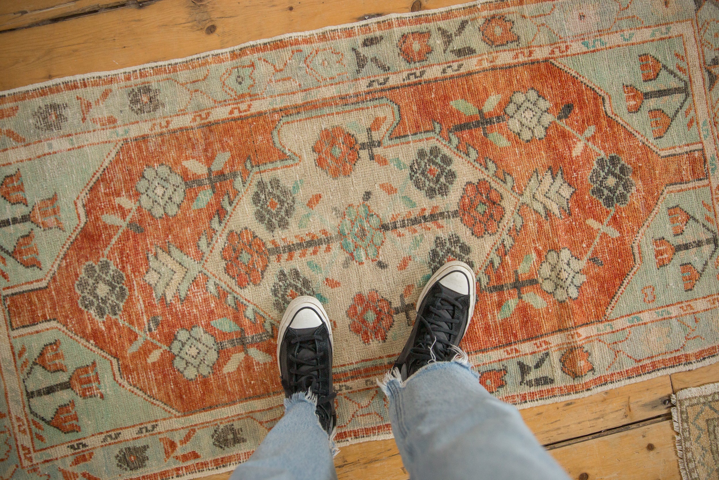 Vintage Distressed Oushak Rug Runner // ONH Item: 12677, Image 1