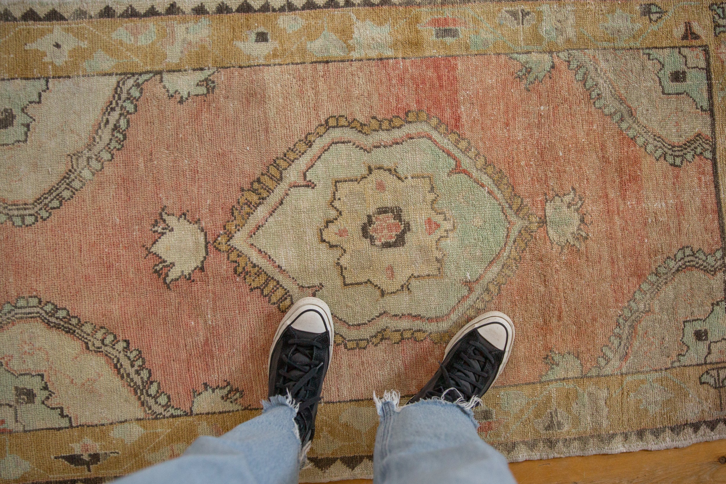 Vintage Distressed Oushak Rug // ONH Item: 12681, Image 1