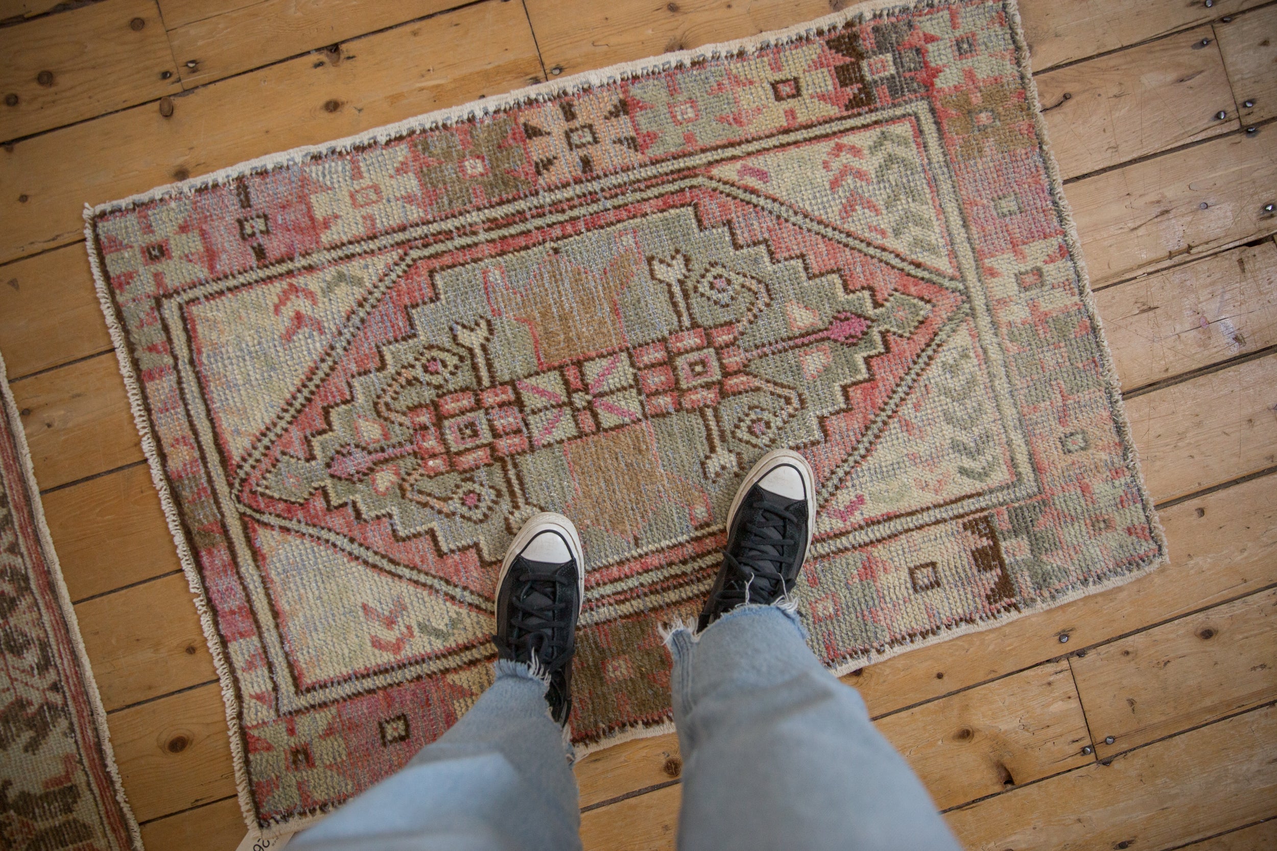 Vintage Distressed Oushak Rug // ONH Item: 12684, Image 1