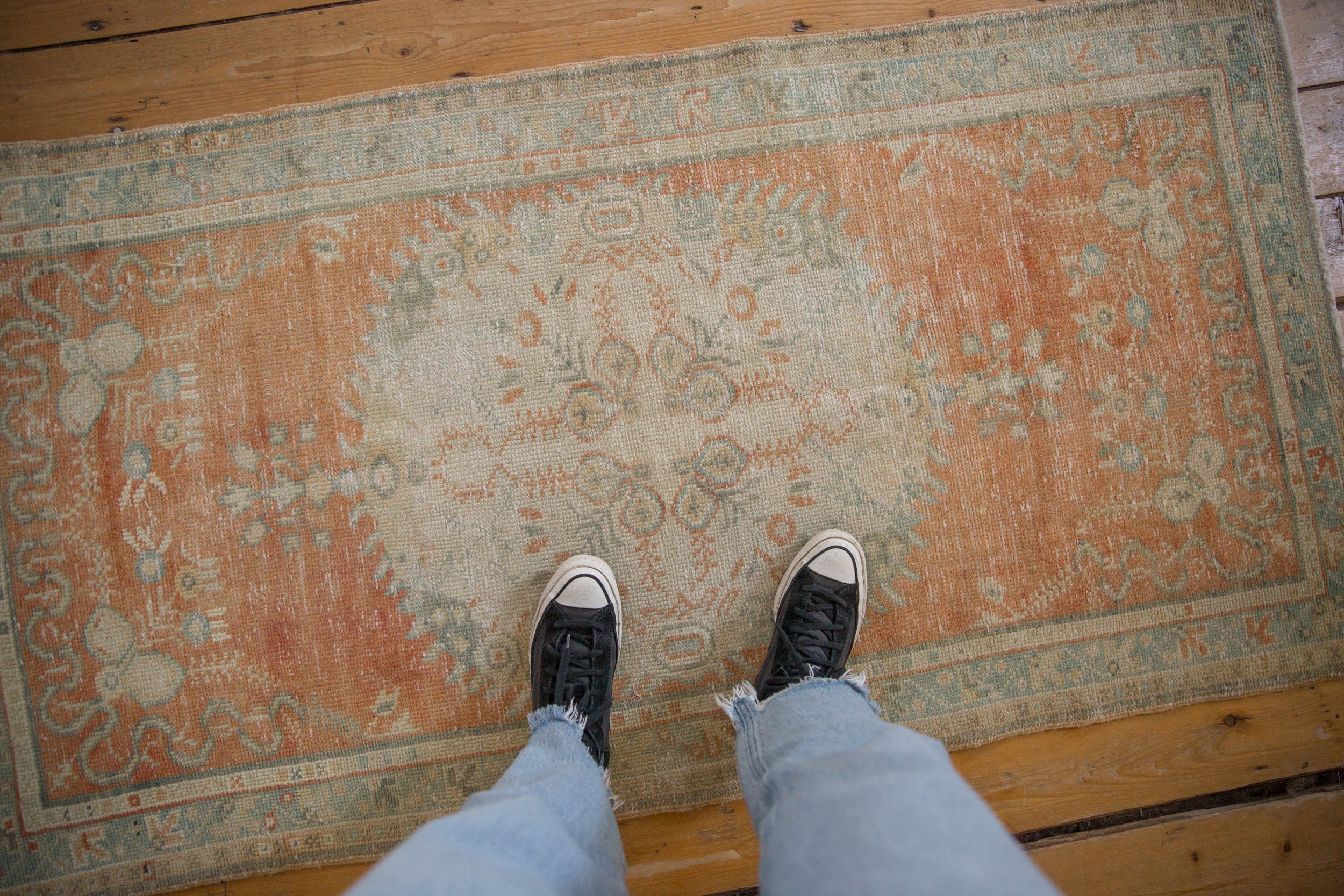 Vintage Distressed Oushak Rug // ONH Item: 12688, Image 1