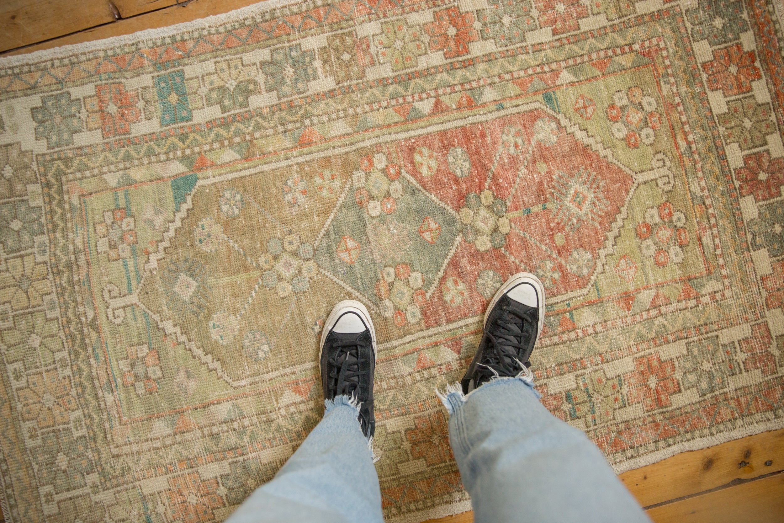 Vintage Distressed Oushak Rug // ONH Item: 12689, Image 1