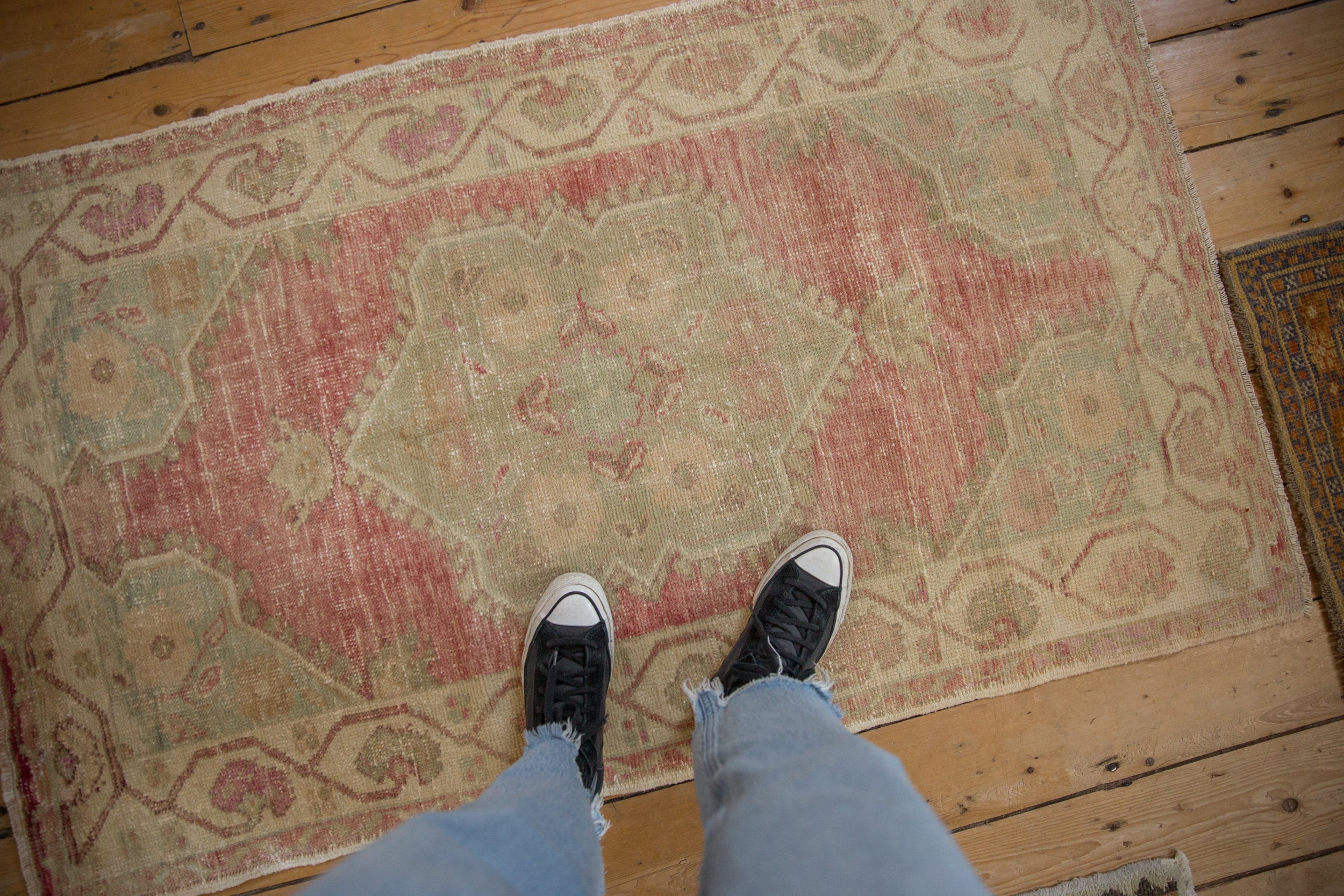 Vintage Distressed Oushak Rug // ONH Item: 12690, Image 1