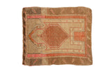 RESERVED 3x3.5 Vintage Distressed Kars Square Rug