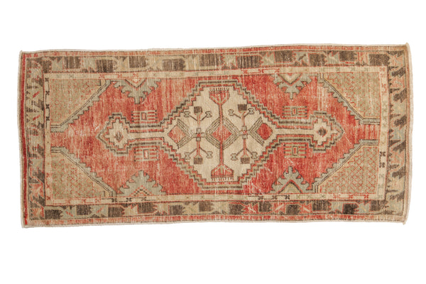 Vintage Distressed Oushak Rug Runner // ONH Item: 12698