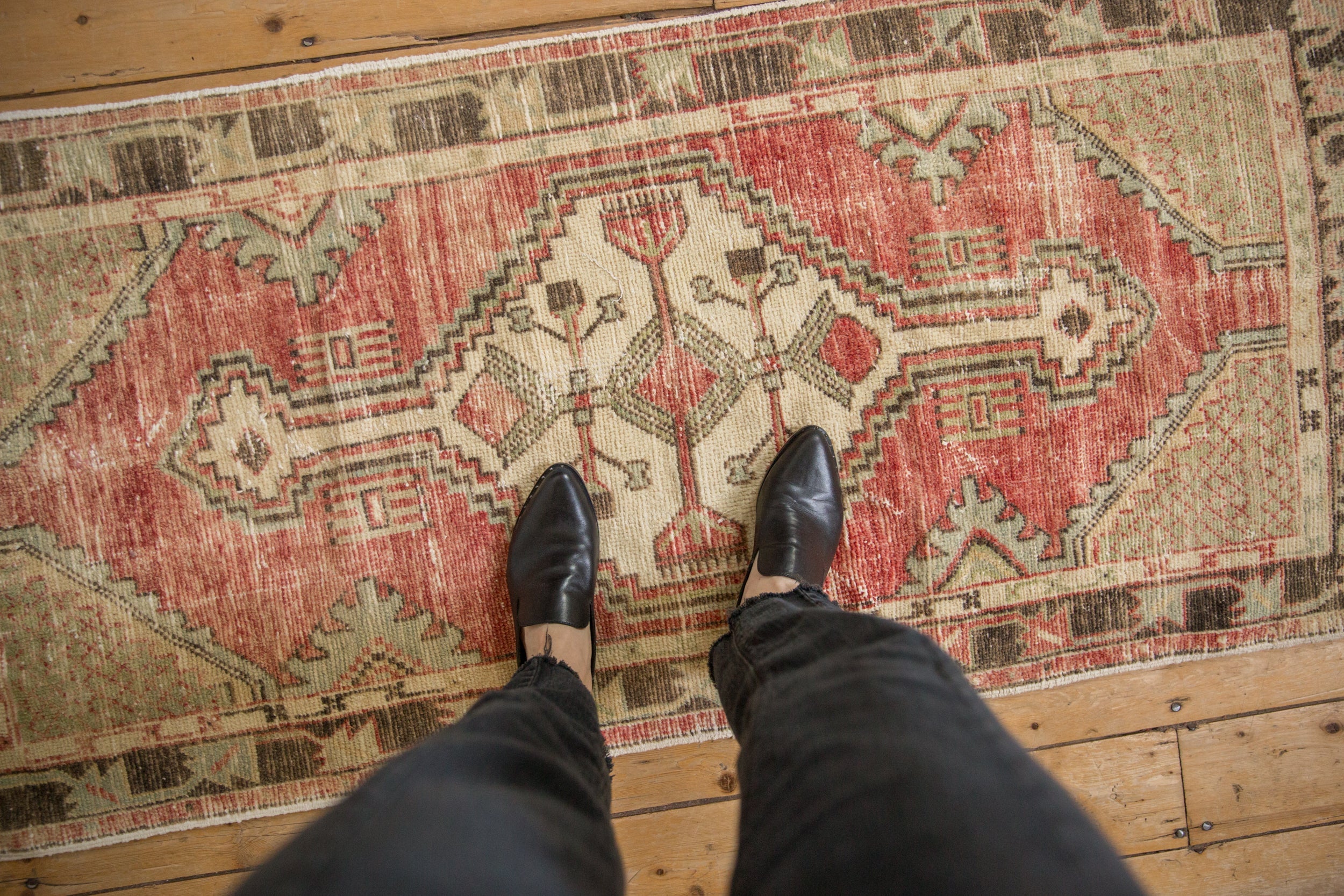 Vintage Distressed Oushak Rug Runner // ONH Item: 12698, Image 1