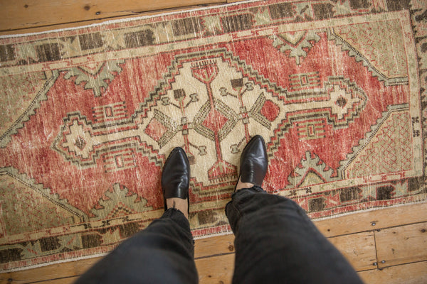 2.5x5.5 Vintage Distressed Oushak Rug Runner