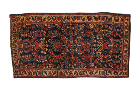 2.5x5 Antique Fine Mohajeran Sarouk Rug Runner