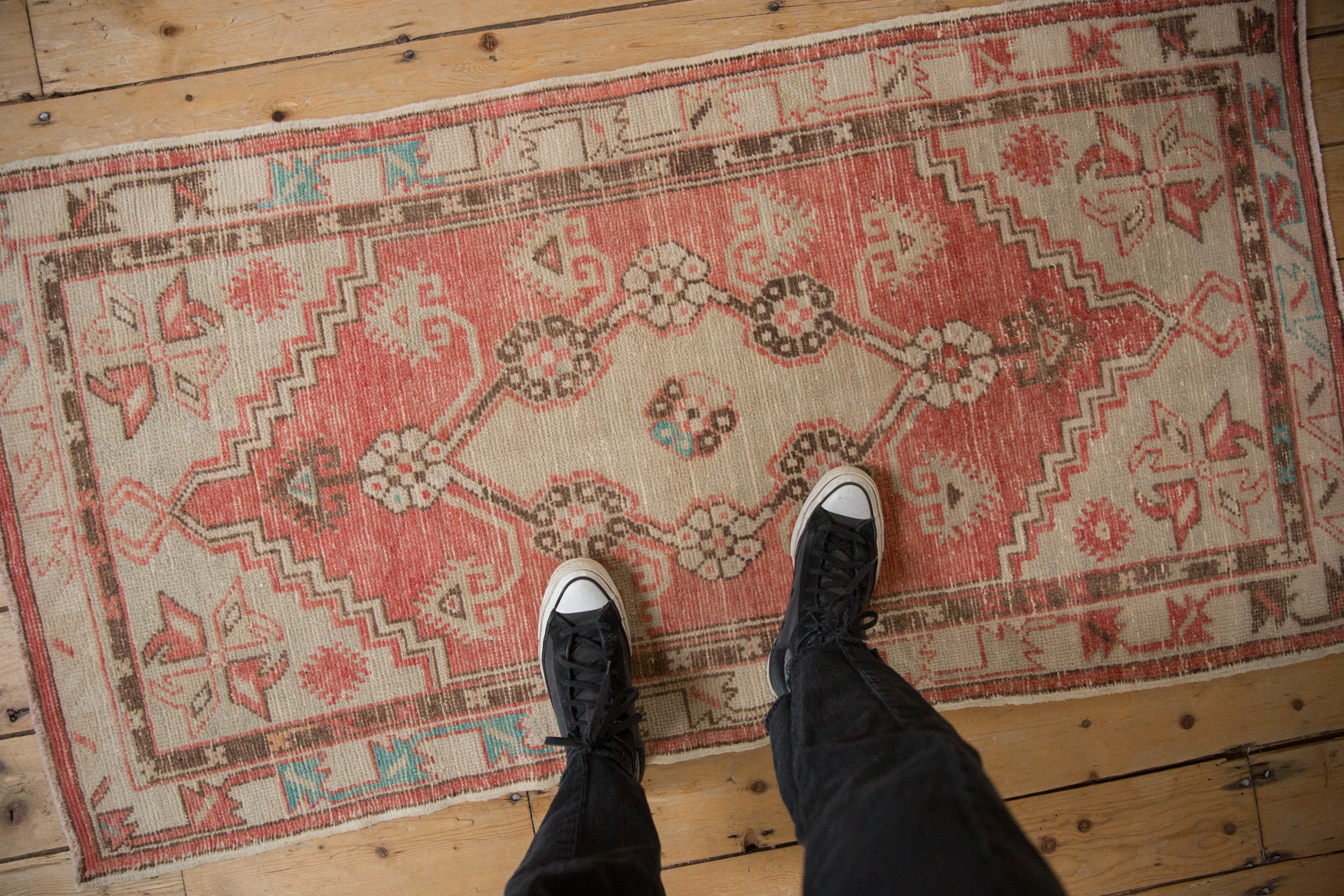 Vintage Distressed Oushak Rug Runner // ONH Item: 12760, Image 1