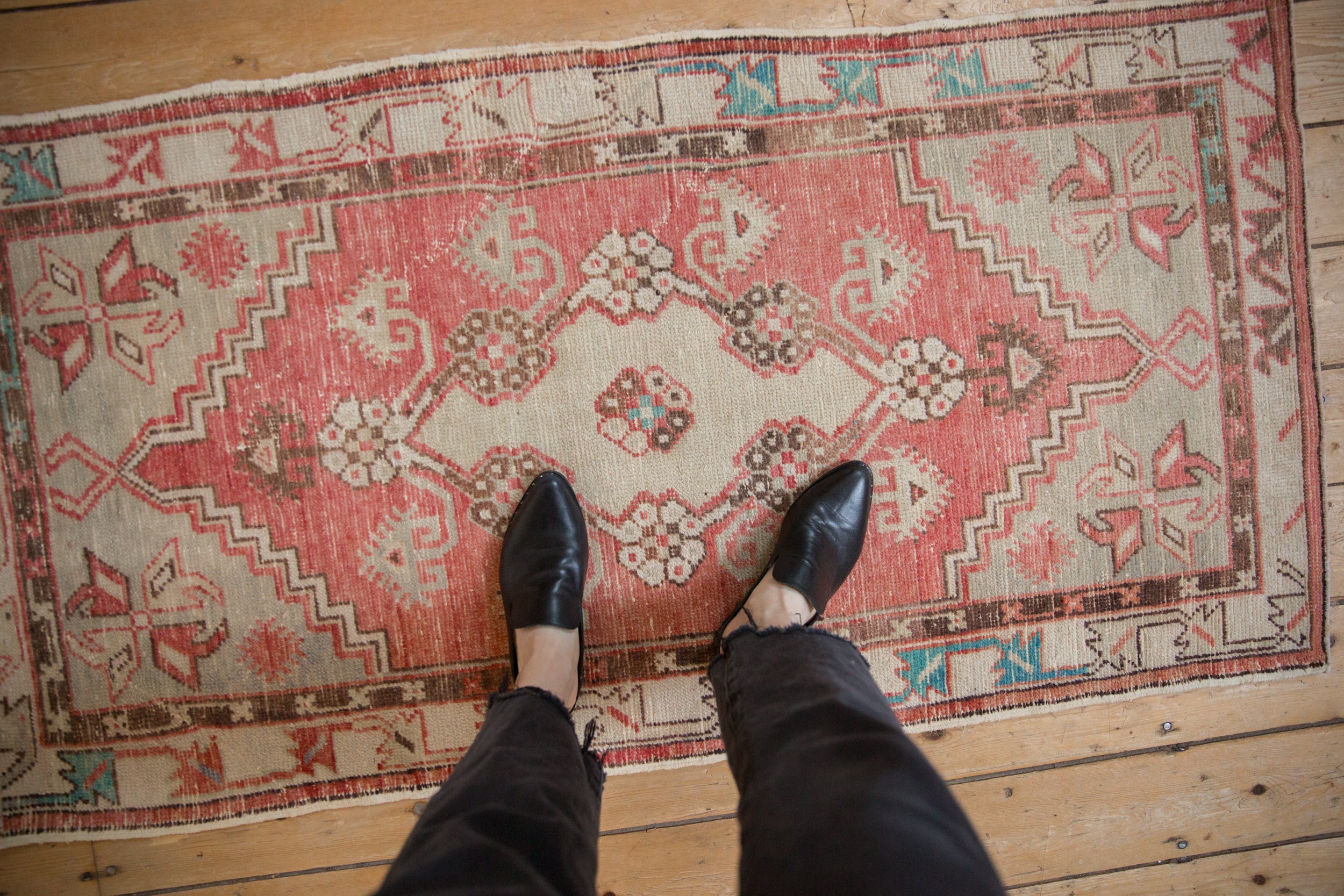 Vintage Distressed Oushak Rug Runner // ONH Item: 12763, Image 1