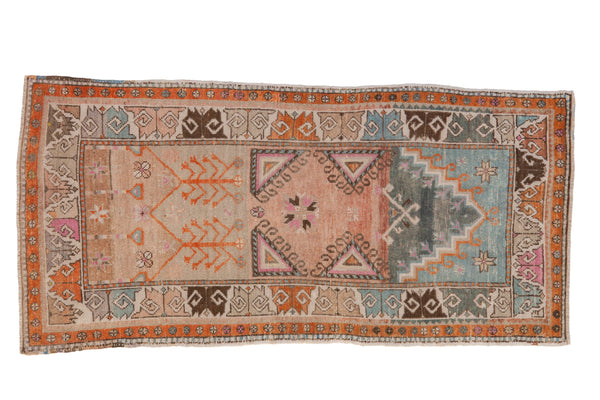 Vintage Distressed Oushak Rug Runner // ONH Item: 12764