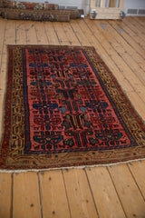 3.5x6.5 Vintage Kurdish Hamadan Rug