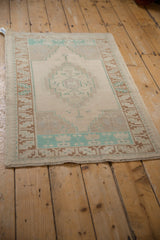 2.5x4 Vintage Distressed Oushak Rug