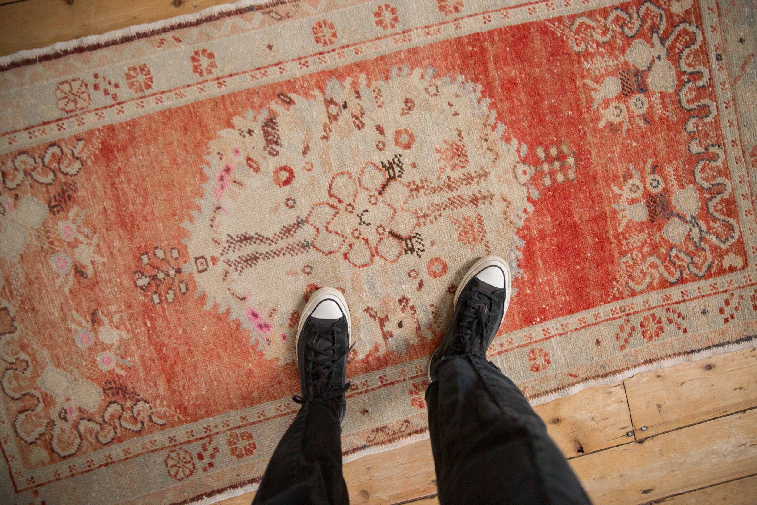 Vintage Distressed Oushak Rug Runner // ONH Item: 12778, Image 1