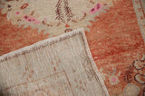 Hand-knotted foundation and intact side cord selvage on the reverse of a vintage Turkish rug.
