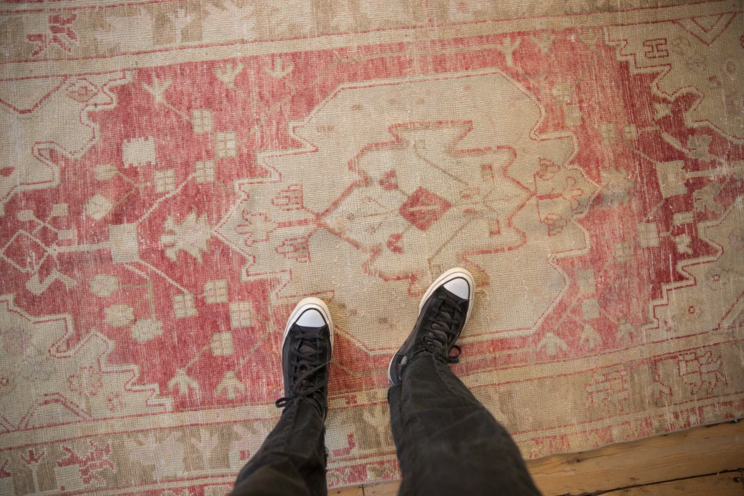 Vintage Distressed Oushak Rug Runner // ONH Item: 12792, Image 1