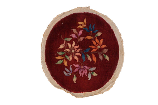 Vintage Art Deco Round Rug Mat // ONH Item: 12796