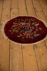 2x2 Vintage Art Deco Round Rug Mat