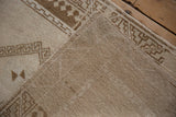 Back of a vintage Malatya rug showing the hand-knotted foundation and secured side cord.