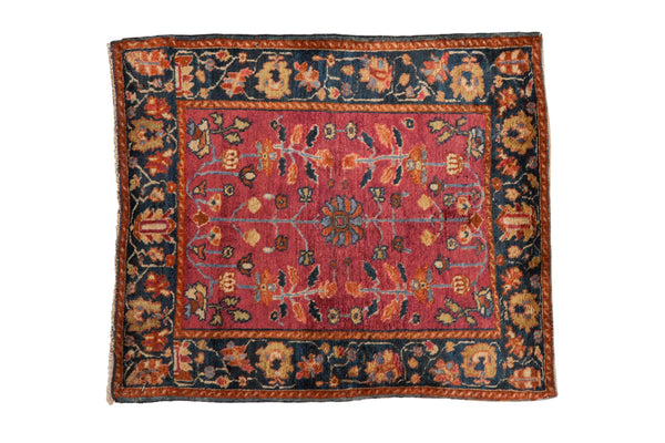 Antique Farahan Sarouk Square Rug Mat // ONH Item: 12817