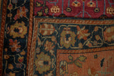 The hand-knotted foundation and restored side cord selvage of a collector Farahan Sarouk rug.