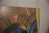 Top corner of the Harry Potter poster, showing the thick foam board mount and surface texture.