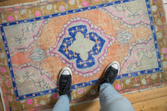 2.5x4.5 Vintage Distressed Oushak Rug // ONH Item 12828, Image 1