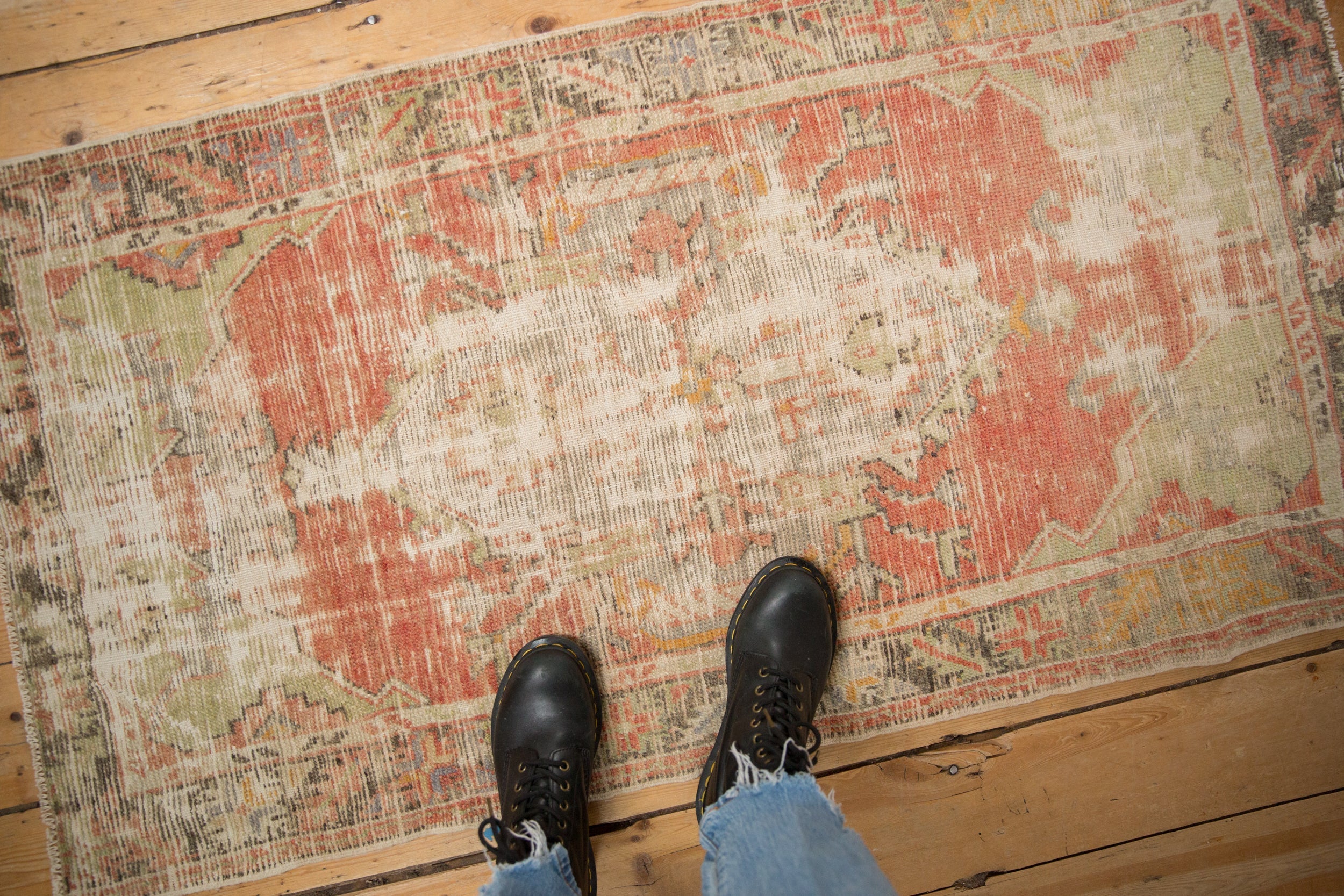 Vintage Distressed Oushak Rug // ONH Item: 12843, Image 1