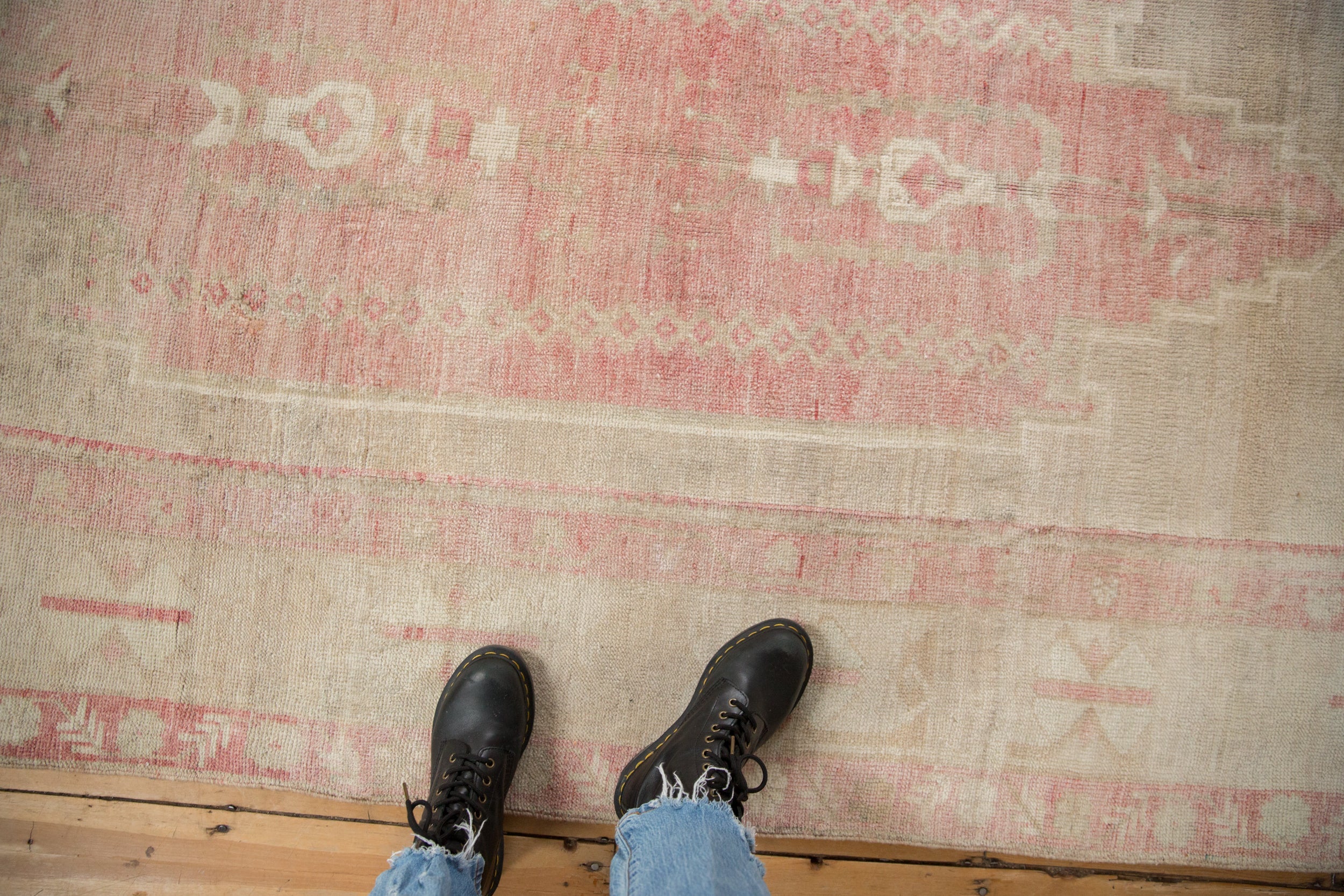 Vintage Distressed Oushak Carpet // ONH Item: 12844, Image 1