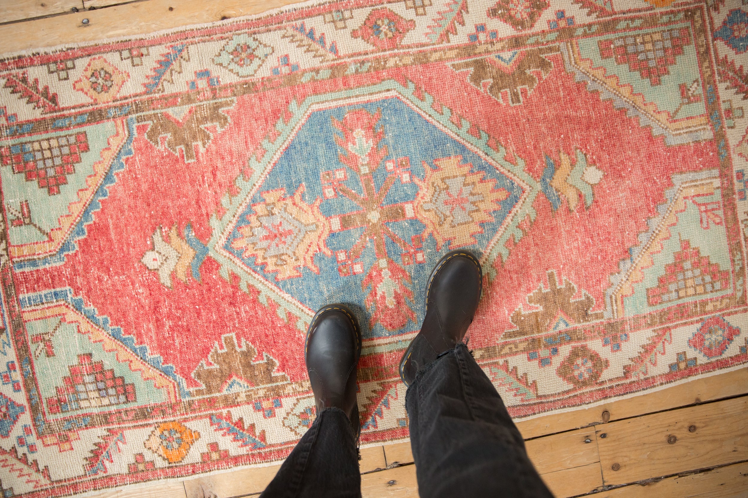 Vintage Distressed Oushak Rug // ONH Item: 12851, Image 1