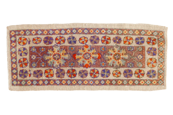 Vintage Distressed Oushak Rug Mat Runner // ONH Item: 12857