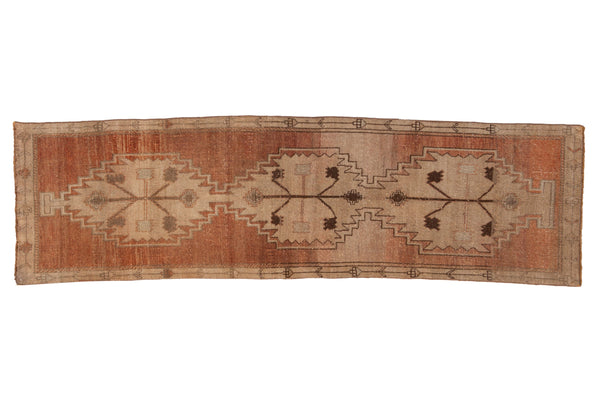 2.5x9.5 Vintage Distressed Oushak Rug Runner // ONH Item: 12874