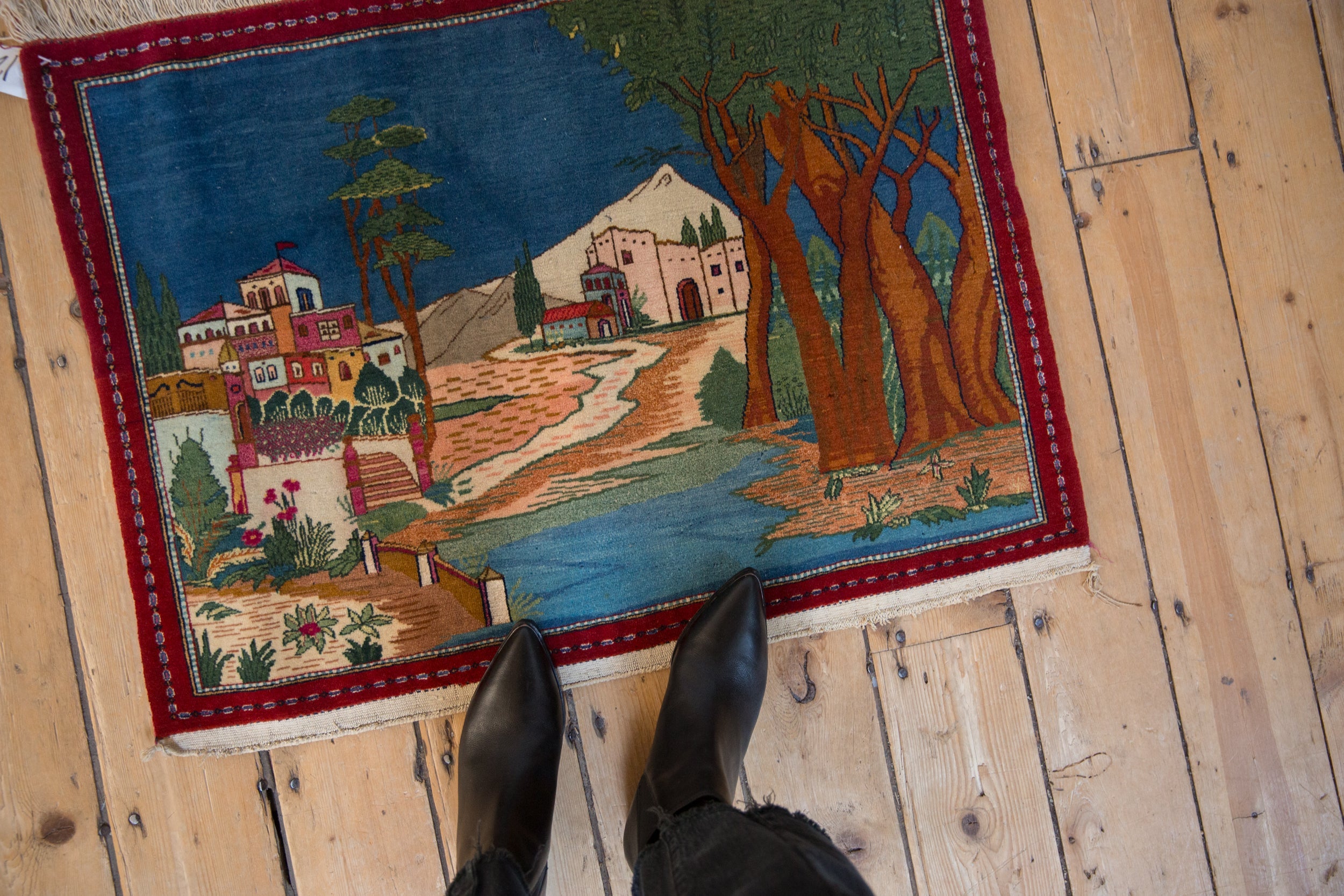 Vintage Kashan Rug Mat // ONH Item: 12880, Image 1