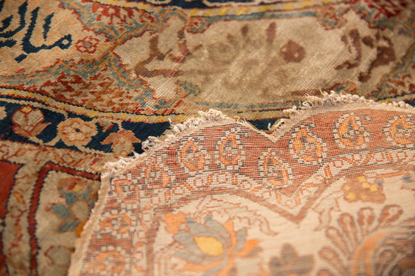 Antique Silk Tabriz Round Rug // ONH Item: 12885, Image 13