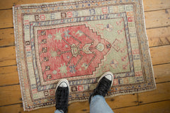 2.5x3 Vintage Distressed Oushak Square Rug // ONH Item 12889, Image 1