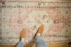 2.5x5 Vintage Distressed Oushak Rug Runner // ONH Item 128931