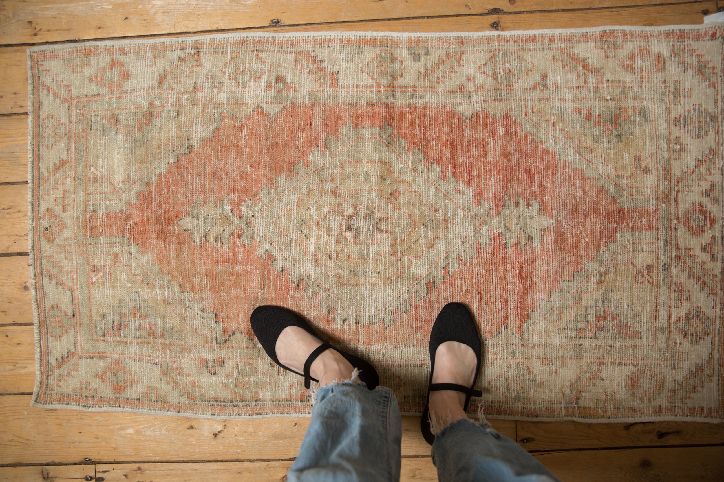 2.5x4.5 Vintage Distressed Oushak Rug // ONH Item 12897, Image 1