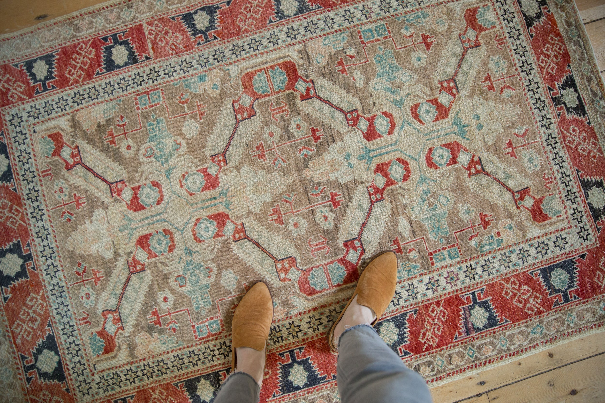 4x5.5 Vintage Distressed Anatolian Rug // ONH Item 12903, Image 1