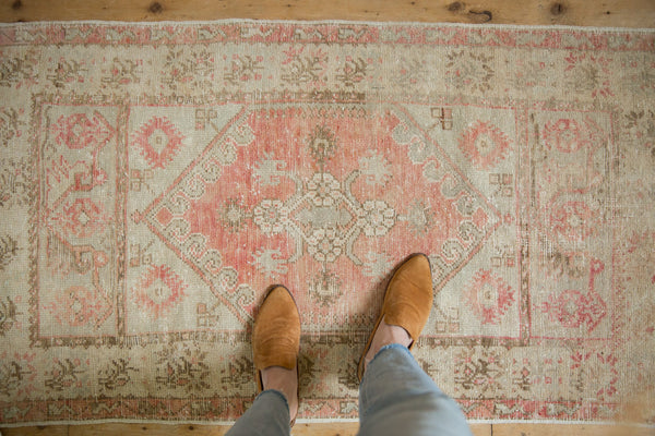 2.5x5 Vintage Distressed Oushak Rug Runner // ONH Item 12910, Image 1