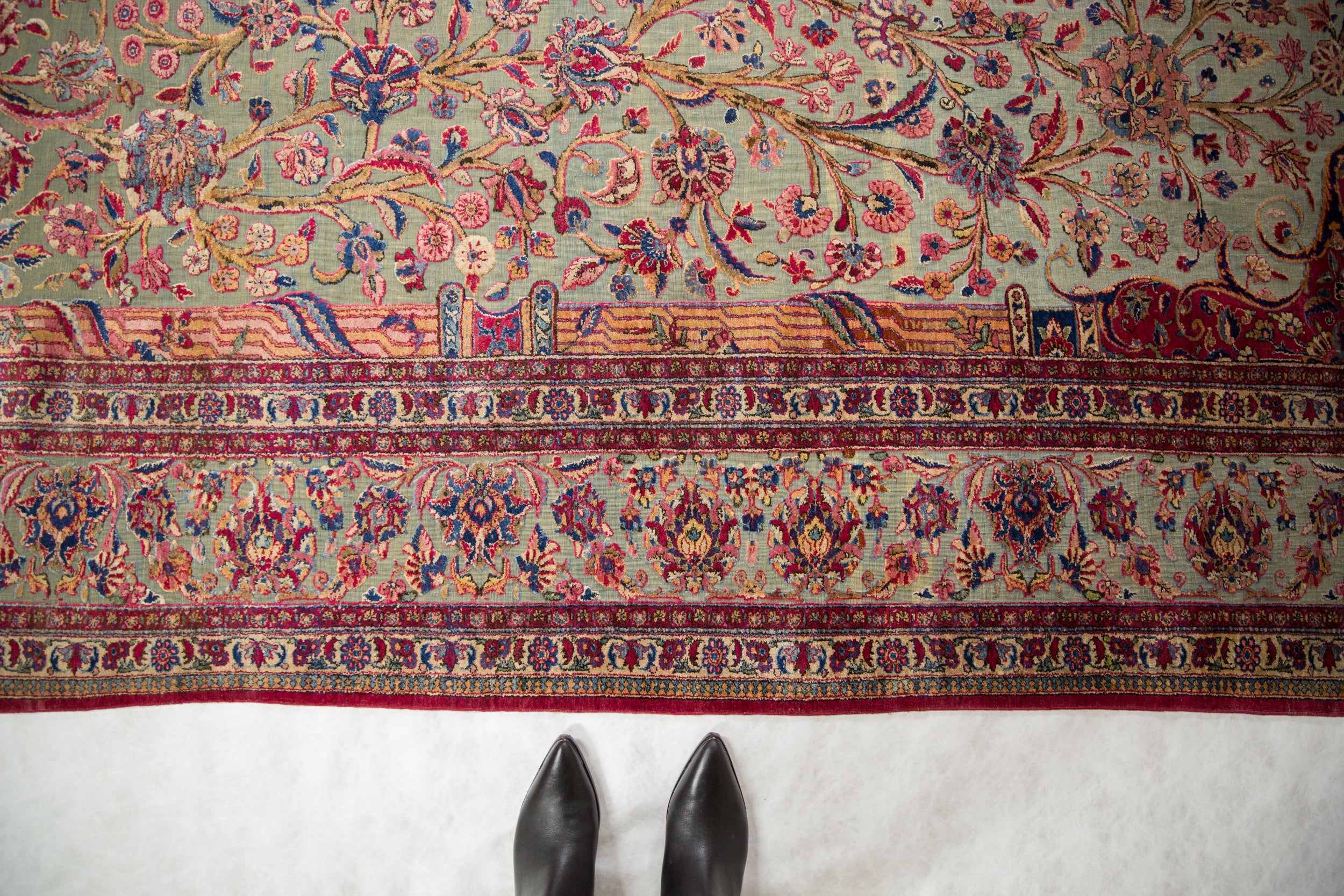 7x10 Antique Silk Souf Kashan Carpet // ONH Item 12915, Image 1