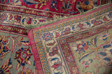 Fine piled and plain weave of an Antique Silk Souf Kashan's Qajar era border.