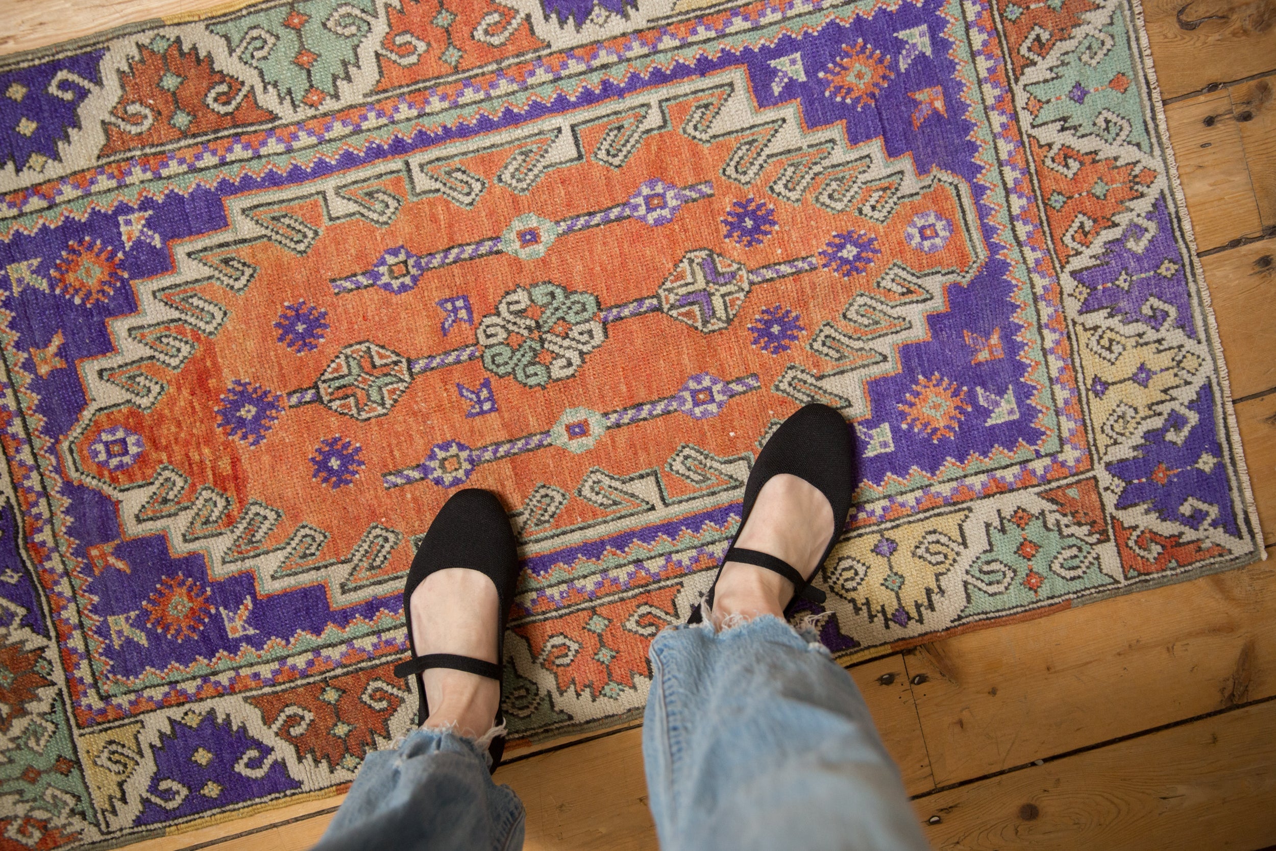 2.5x4 Vintage Distressed Oushak Rug // ONH Item 12917, Image 1