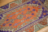 Angled view of a vintage Oushak showing its Safavid-inspired border and terracotta field.
