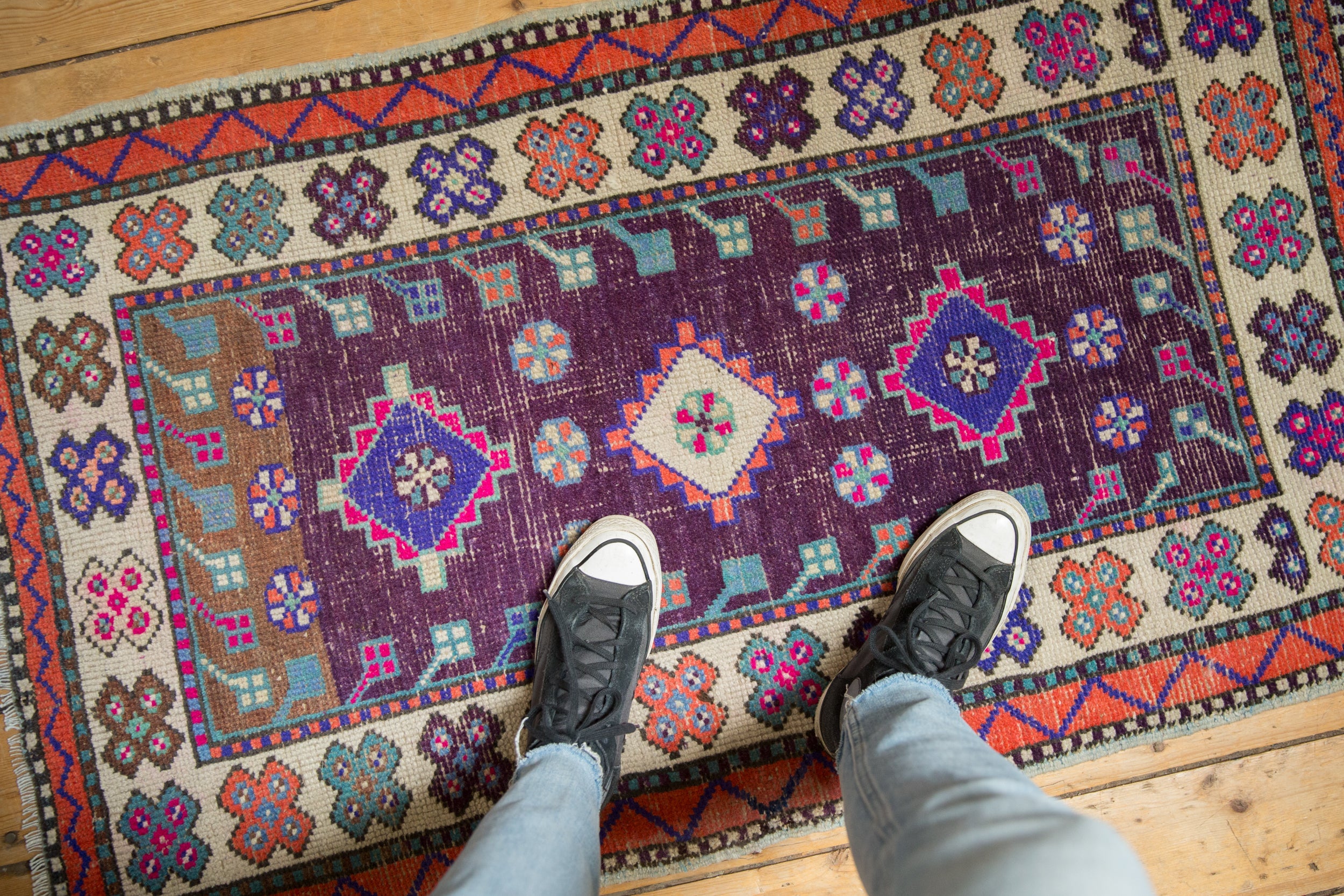 2.5x4.5 Vintage Distressed Oushak Rug // ONH Item 12919, Image 1