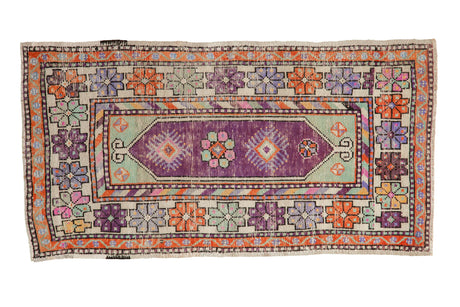 2.5x5 Vintage Distressed Oushak Rug Runner // ONH Item 129201