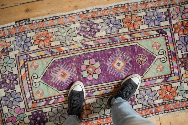 2.5x5 Vintage Distressed Oushak Rug Runner // ONH Item 12920, Image 1