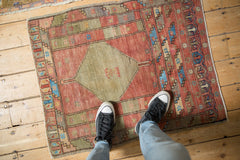 2.5x3 Vintage Distressed Oushak Square Rug // ONH Item 12921, Image 1